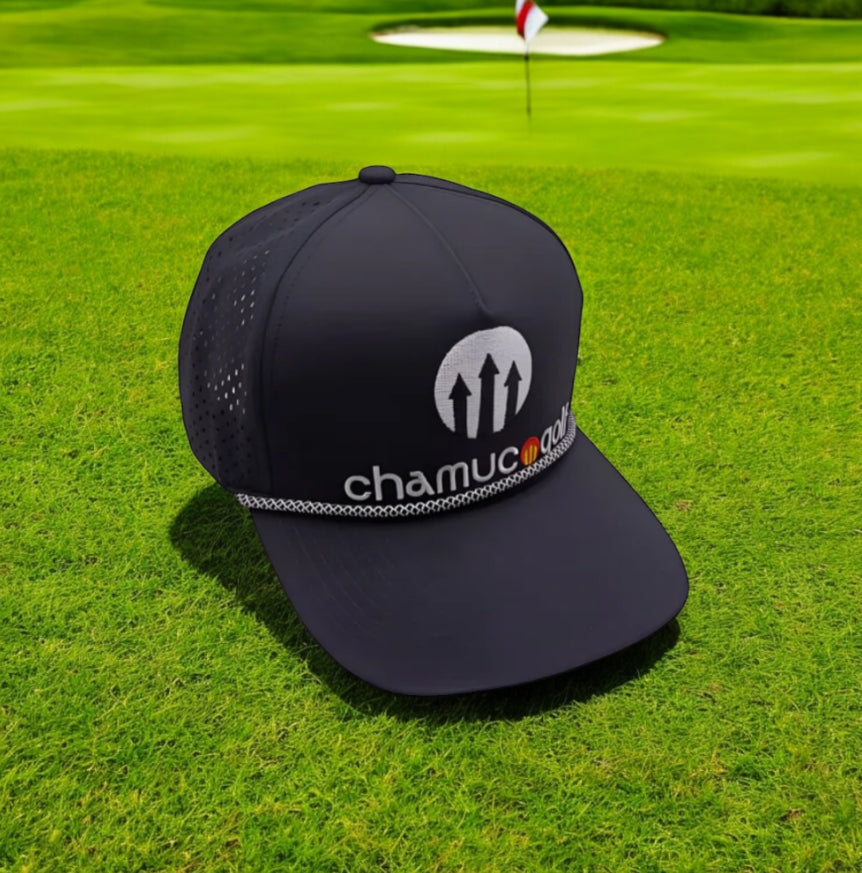 Chamuco Golf Cap Dry-Lite Laser Cut Black