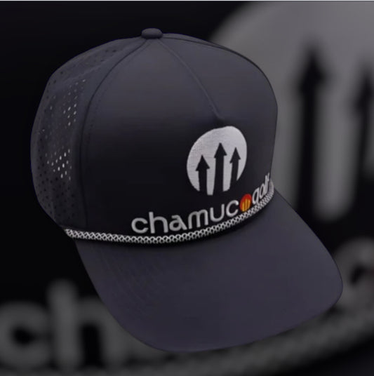 Chamuco Golf Cap Dry-Lite Laser Cut Black