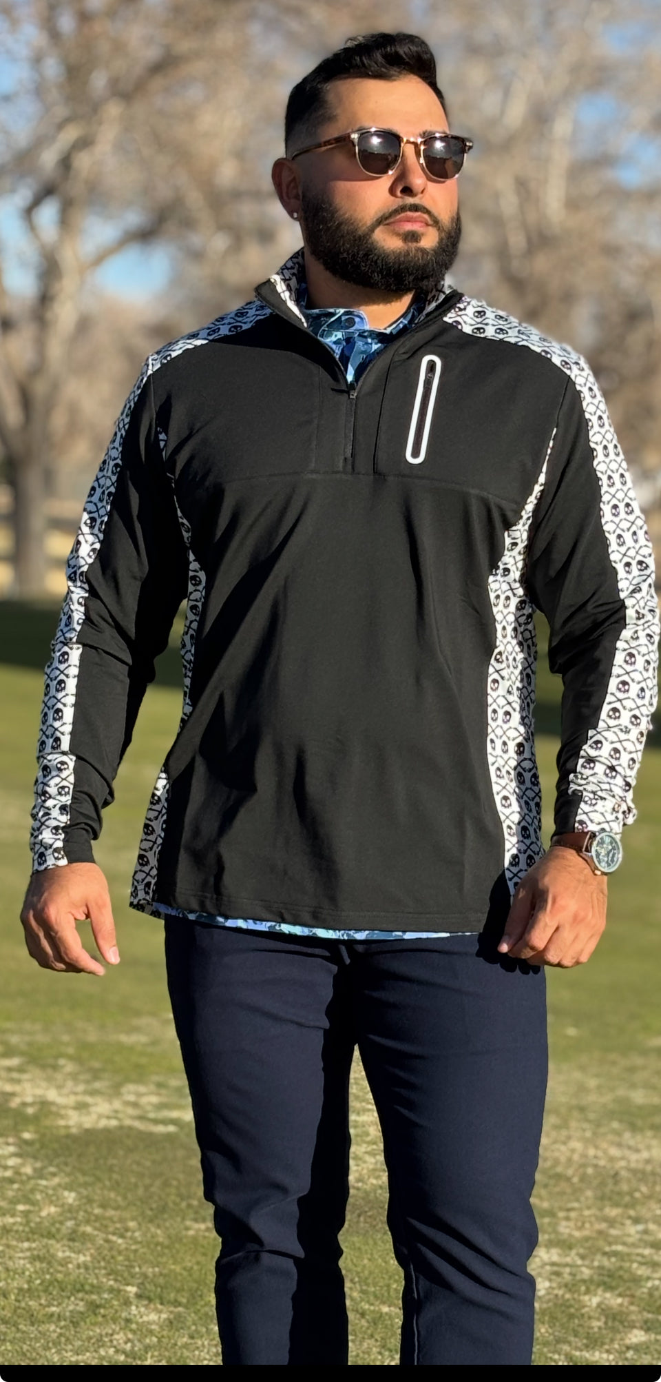 Chamuco Golf Quarter Zip Dry-Lite Pullover Black