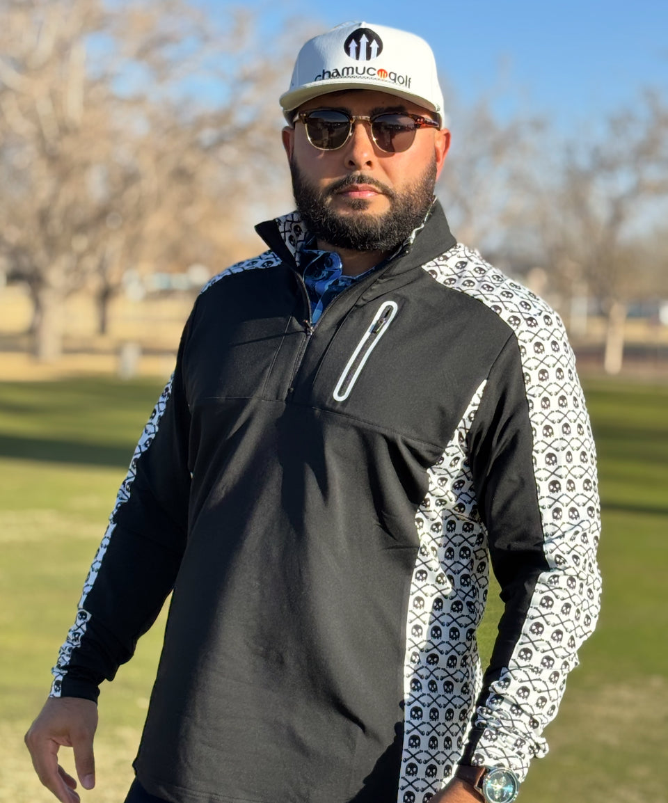 Chamuco Golf Quarter Zip Dry-Lite Pullover Black