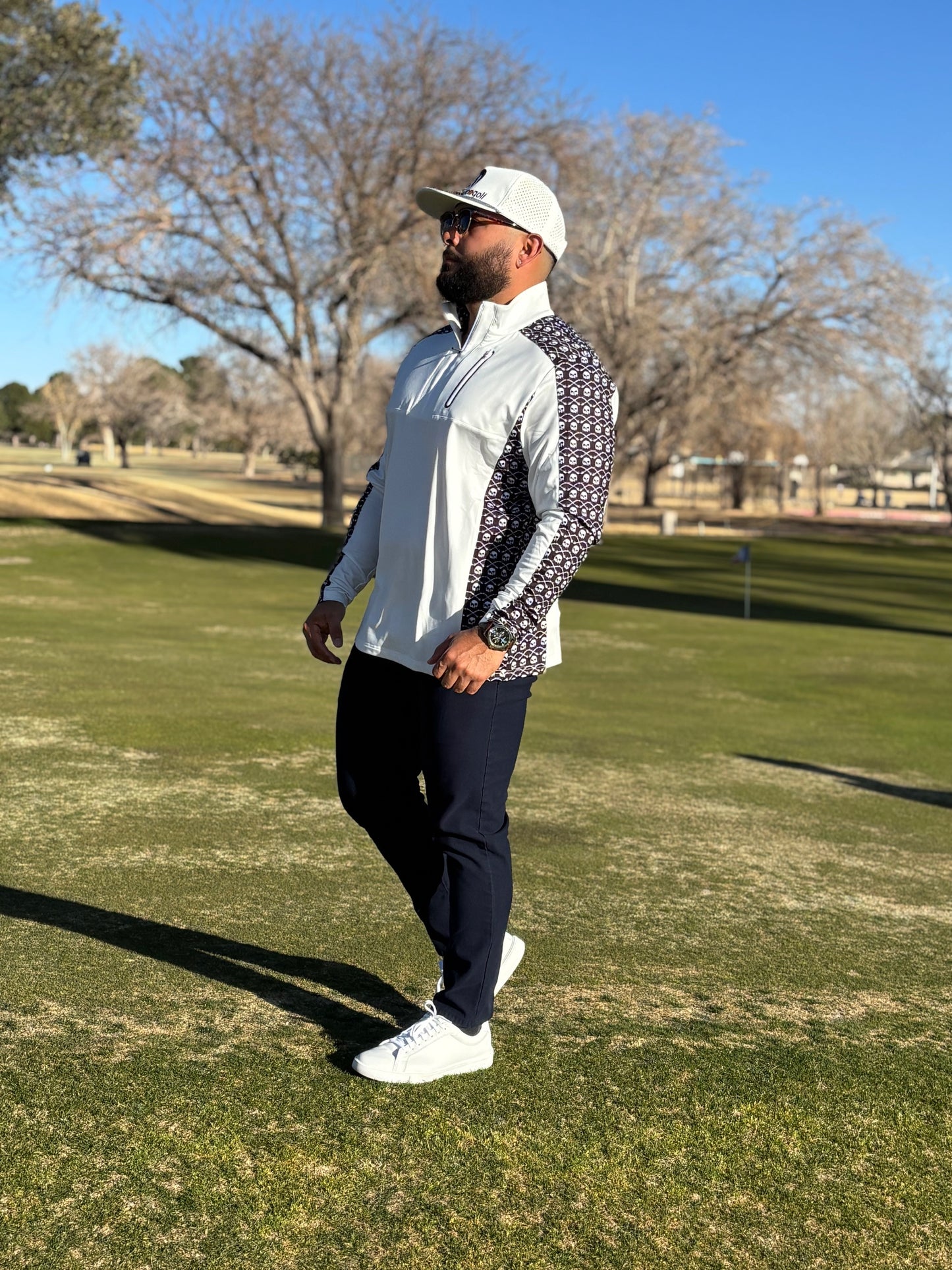 Chamuco Golf Quarter Zip Dry-Lite Pullover White