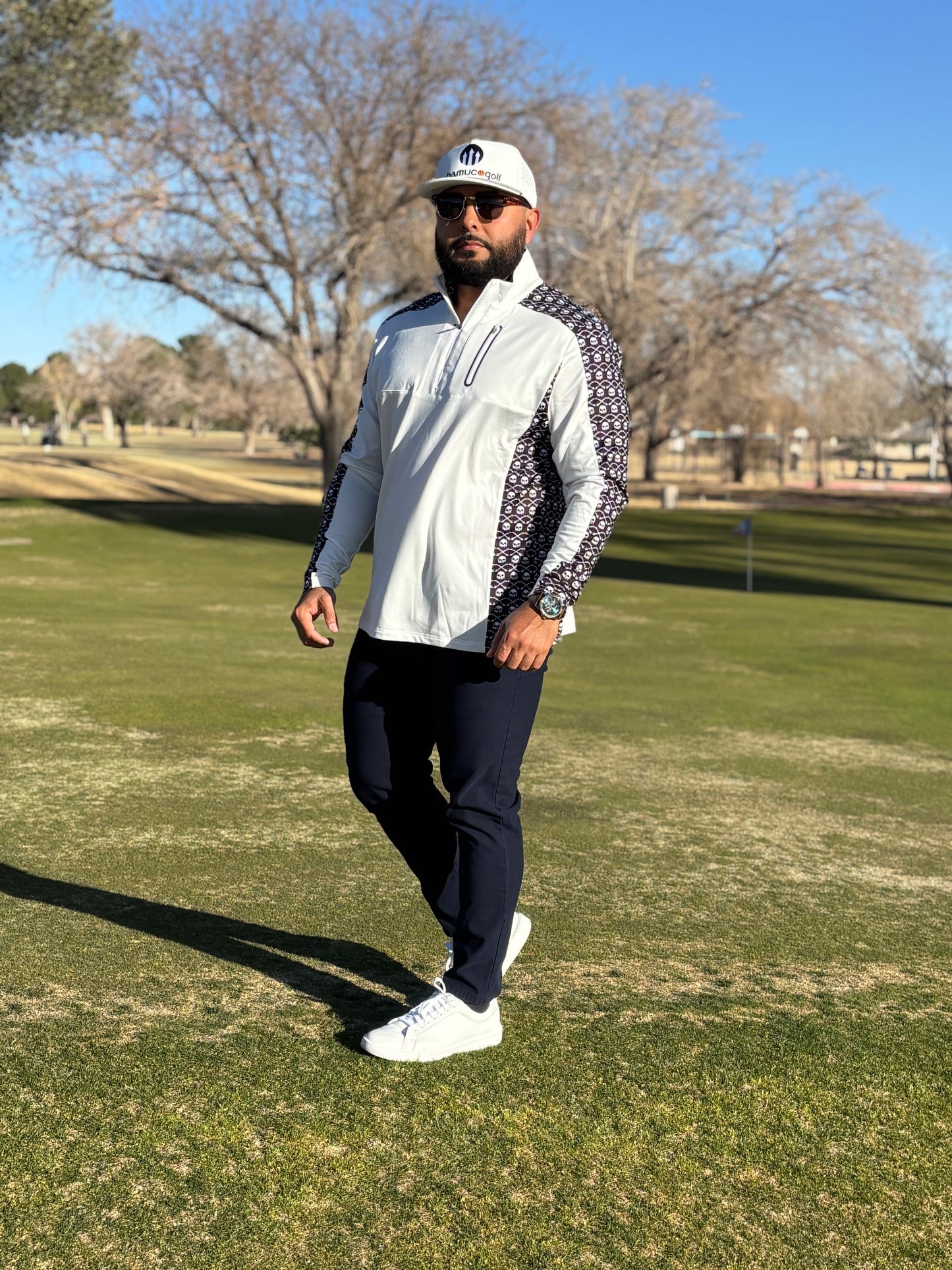 Chamuco Golf Quarter Zip Dry-Lite Pullover White